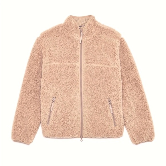 Aritzia Tna Sherpa Teddy Bear Jacket in Tan NWOT - Picture 1 of 5